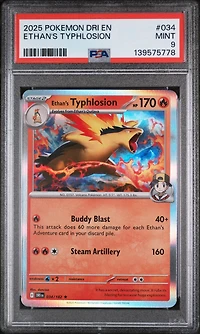2025 Pokemon Dri En-destined Rivals 034 Ethan's Typhlosion PSA 9