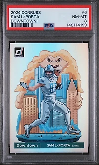 2024 Panini Donruss Downtown! 6 Sam Laporta PSA 8