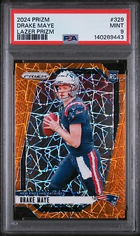 2024 Panini Prizm 329 Drake Maye Lazer Prizm PSA 9