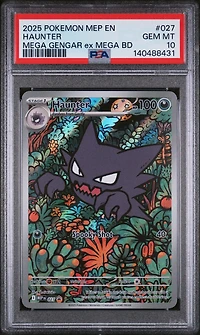 2025 Pokemon Mep En-me Black Star Promo 027 Haunter Mega Gengar Ex Mega Battle Deck PSA