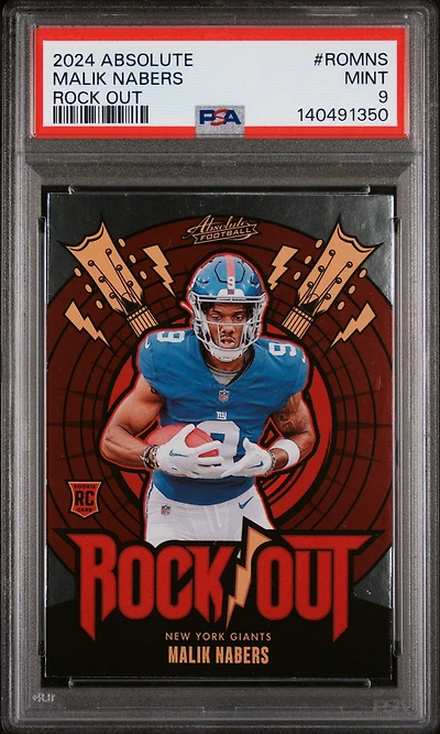 2024 Panini Absolute Rock Out Romns Malik Nabers PSA 9