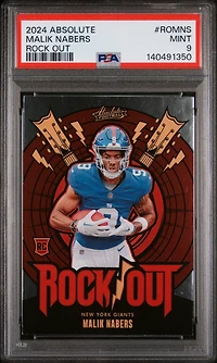 2024 Panini Absolute Rock Out Romns Malik Nabers PSA 9