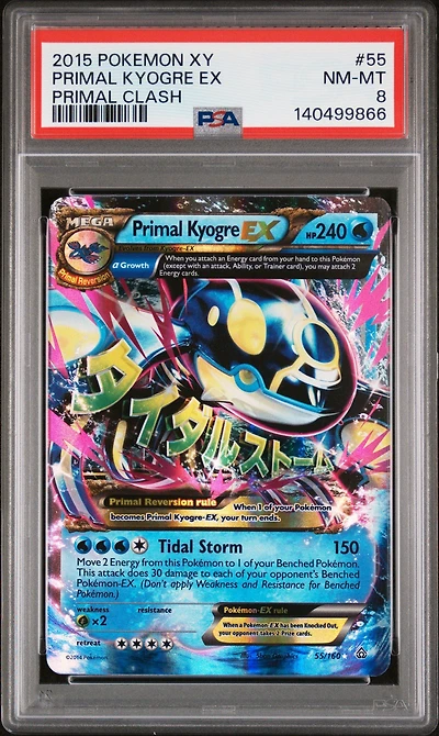 2015 Pokemon Xy Primal Clash 55 Primal Kyogre Ex PSA