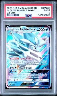 2020 Pokemon Sm Black Star Promo Sm236 Alolan Sandslash Gx Gx Box PSA 9
