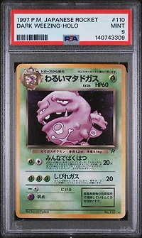 1997 Pokemon Japanese Rocket 110 Dark Weezing-holo PSA