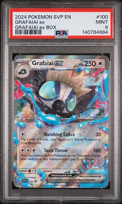 2024 Pokemon Svp En-sv Black Star Promo 100 Grafaiai Ex Grafaiai Ex Box PSA 9