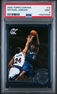 2002 Topps Chrome 10 Michael Jordan PSA 9