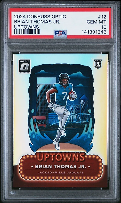 2024 Panini Donruss Optic Uptowns 12 Brian Thomas Jr. PSA 10