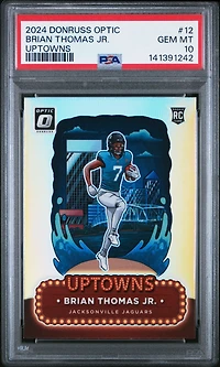 2024 Panini Donruss Optic Uptowns 12 Brian Thomas Jr. PSA 10