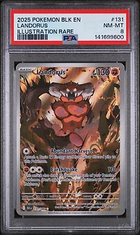 2025 Pokemon Blk En-black Bolt 131 Landorus Illustration Rare PSA