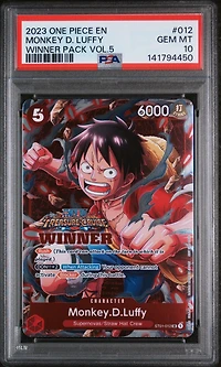 2023 One Piece Promos 012 Monkey D. Luffy Winner Pack Vol.5 PSA 10