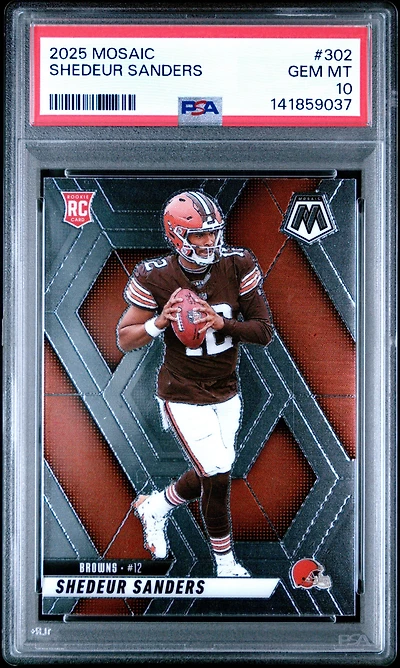 2025 Panini Mosaic 302 Shedeur Sanders PSA 10
