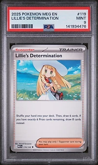 2025 Pokemon Meg En-mega Evolution 119 Lillie's Determination PSA 9