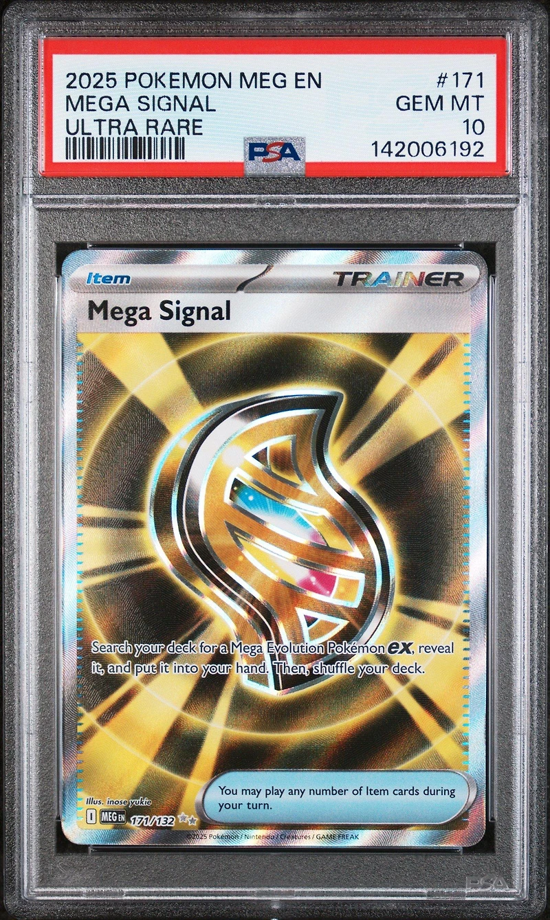 2025 Pokemon Meg En-mega Evolution 171 Mega Signal Ultra Rare PSA 10