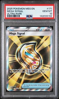 2025 Pokemon Meg En-mega Evolution 171 Mega Signal Ultra Rare PSA 10