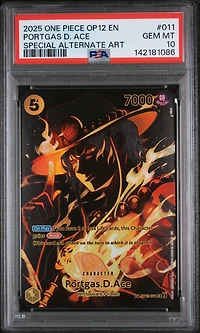 2025 One Piece Op12-legacy Of The Master 011 Portgas D. Ace Special Alternate Art PSA 10