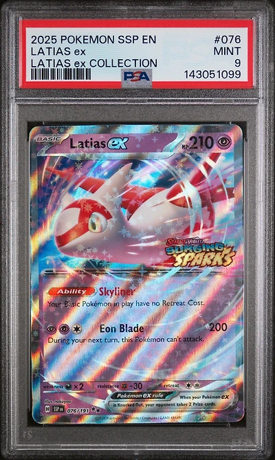 2025 Pokemon Ssp En-surging Sparks 076 Latias Ex Latias Ex Collection PSA 9