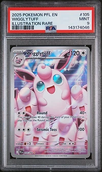 2025 Pokemon Pfl En-phantasmal Flames 105 Wigglytuff Illustration Rare PSA
