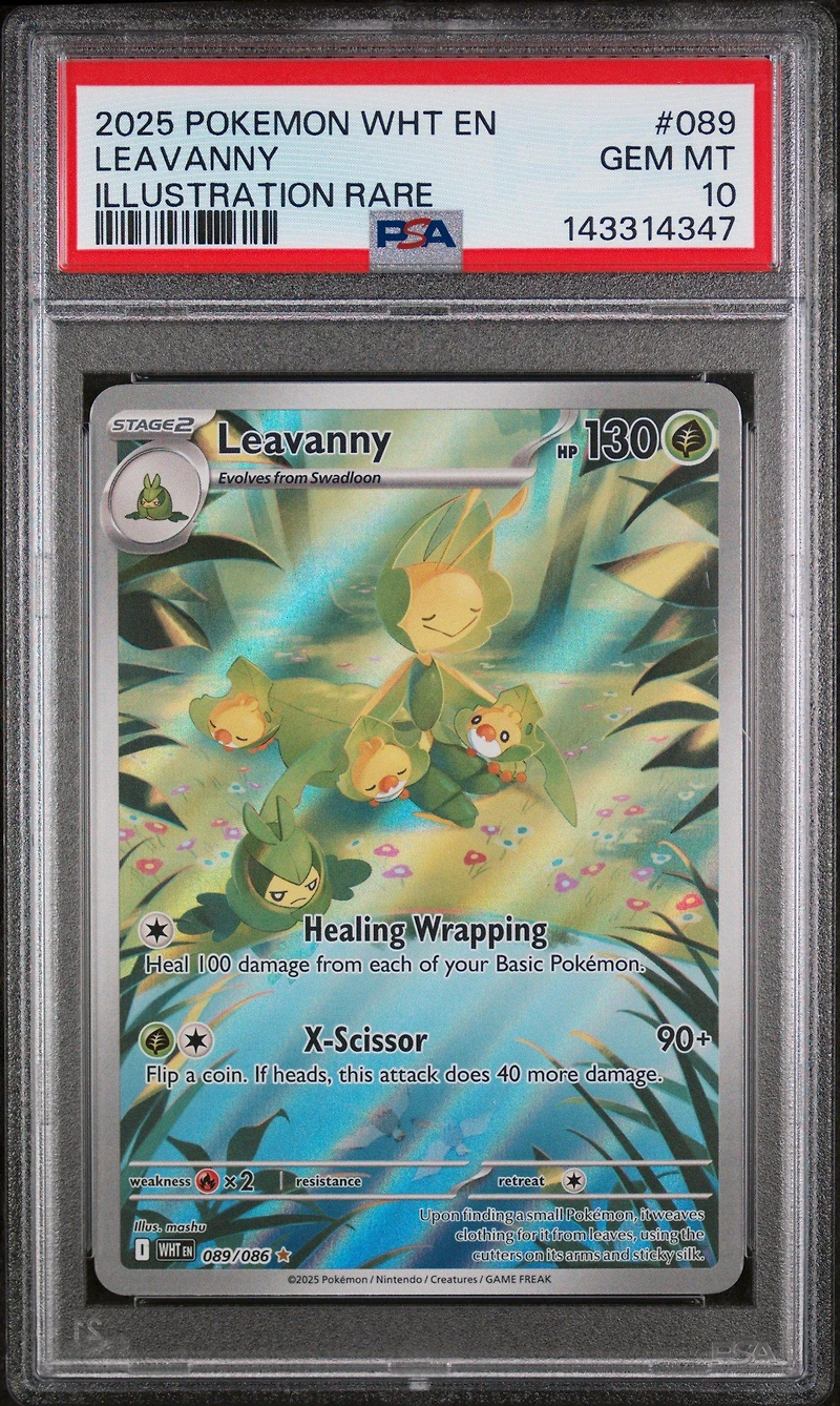 2025 Pokemon Wht En-white Flare 089 Leavanny Illustration Rare PSA