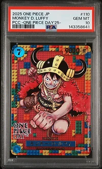 2025 One Piece Japanese Premium Card Collection -one Piece Day'25- 110 Monkey D. Luffy PSA 10