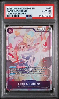 2025 One Piece Eb02-extra Booster -anime 25th Collection- 035 Sanji & Pudding Alternate Art PSA 10