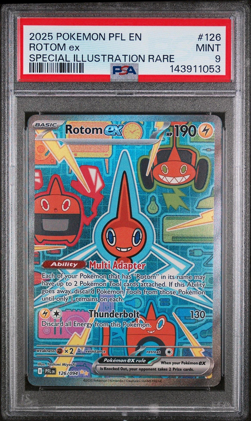 2025 Pokemon Pfl En-phantasmal Flames 126 Rotom Ex Special Illustration Rare PSA