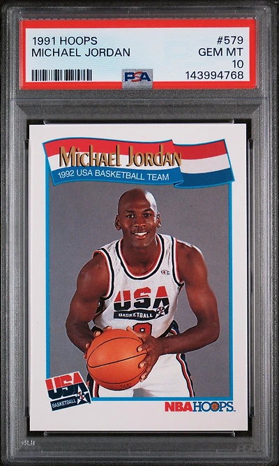 1991 Hoops 579 Michael Jordan PSA 10
