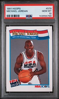 1991 Hoops 579 Michael Jordan PSA 10