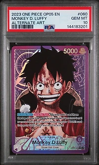 2023 One Piece Op05-awakening Of The New Era 060 Monkey D. Luffy Alternate Art PSA 10