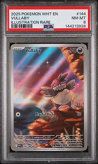 2025 Pokemon Wht En-white Flare 144 Vullaby Illustration Rare PSA 8