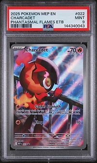 2025 Pokemon Mep En-me Black Star Promo 022 Charcadet Phantasmal Flames Elite Trainer Box PSA
