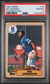 1987 Topps 170 Bo Jackson Future Stars PSA 10