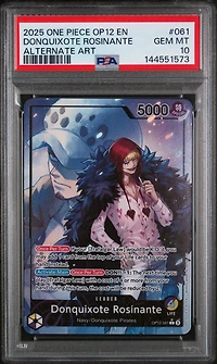 2025 One Piece Op12-legacy Of The Master 061 Donquixote Rosinante Alternate Art PSA 10