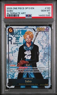2025 One Piece Op13-carrying On His Will 120 Sabo Alternate Art PSA 10