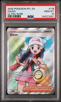 2025 Pokemon Pfl En-phantasmal Flames 118 Dawn Ultra Rare PSA