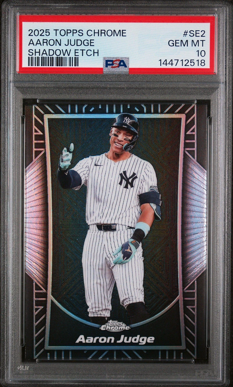 2025 Topps Chrome Shadow Etch Se2 Aaron Judge PSA 10