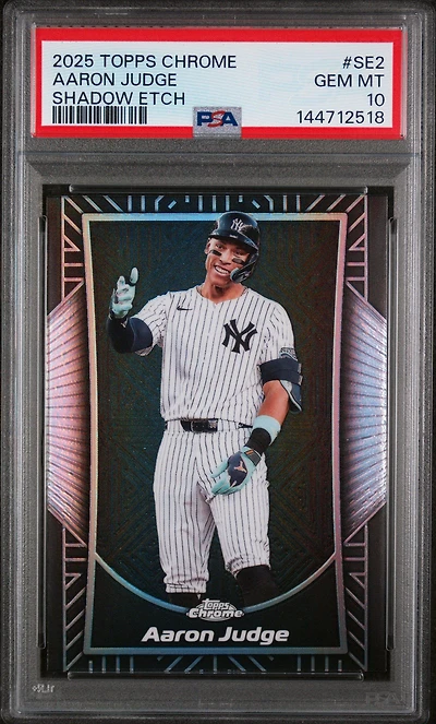 2025 Topps Chrome Shadow Etch Se2 Aaron Judge PSA 10