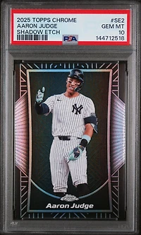 2025 Topps Chrome Shadow Etch Se2 Aaron Judge PSA 10