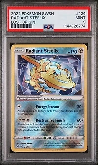 2022 Pokemon Sword & Shield Lost Origin 124 Radiant Steelix PSA