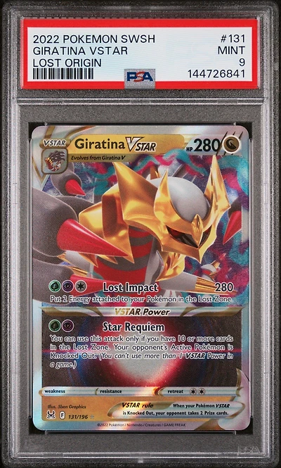 2022 Pokemon Sword & Shield Lost Origin 131 Giratina Vstar PSA 9