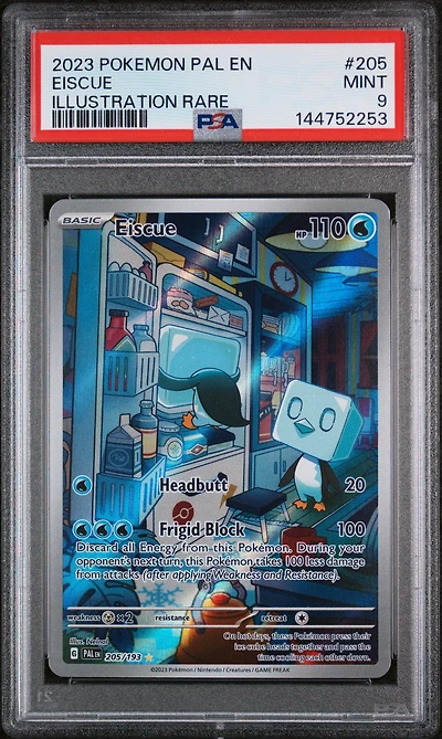2023 Pokemon Pal En-paldea Evolved 205 Eiscue Illustration Rare PSA