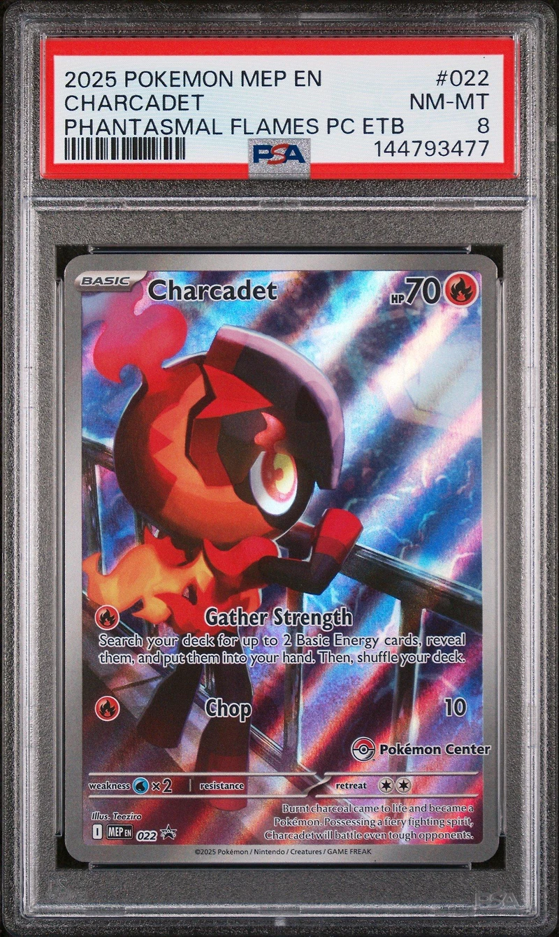 2025 Pokemon Mep En-me Black Star Promo 022 Charcadet Phantasmal Flames Pokemon Center Elite Trainer Box PSA