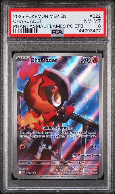 2025 Pokemon Mep En-me Black Star Promo 022 Charcadet Phantasmal Flames Pokemon Center Elite Trainer Box PSA