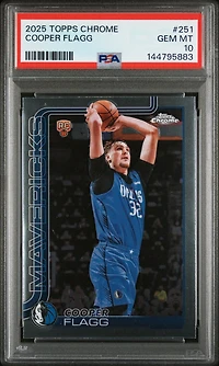2025 Topps Chrome 251 Cooper Flagg PSA