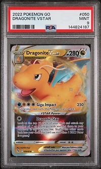 2022 Pokemon Go 050 Dragonite Vstar PSA 9