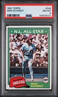 1981 Topps 540 Mike Schmidt PSA 8