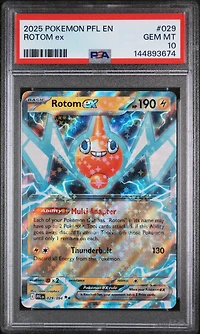 2025 Pokemon Pfl En-phantasmal Flames 029 Rotom Ex PSA 10
