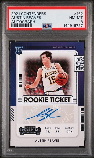 2021 Panini Contenders 162 Austin Reaves Autograph PSA 8