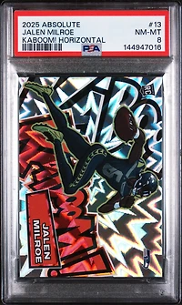 2025 Panini Absolute Kaboom! Horizontal 13 Jalen Milroe PSA 8