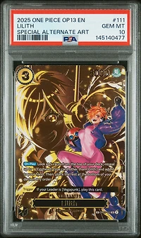 2025 One Piece Op13-carrying On His Will 111 Lilith Special Alternate Art PSA 10